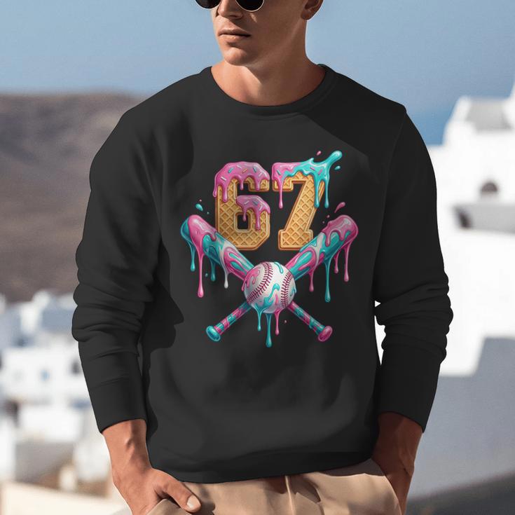 Baseball Drip Number 67 Player Unisex Sweatshirt
