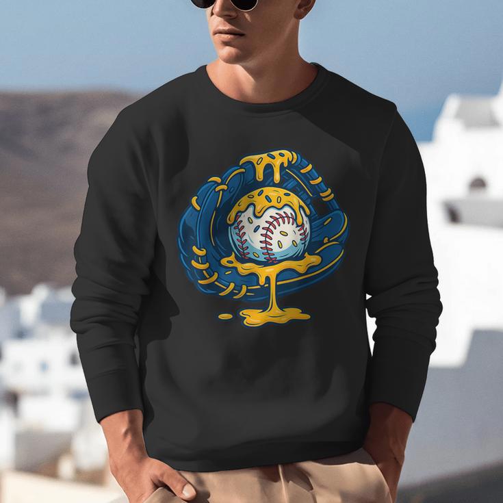 Baseball Drip Team For Boys Ice Cream Cool Unisex Sweatshirt