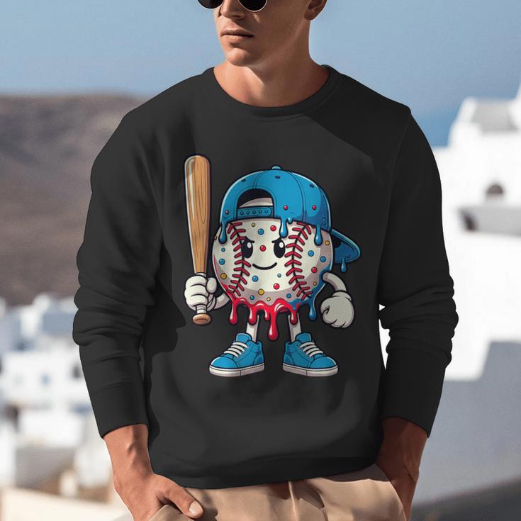 Baseball Drippy Style Apparel For Boys Youth Cool Baseball Unisex Sweatshirt Baseball Drippy Style Apparel For Boys Youth Cool Baseball Unisex Sweatshirt
