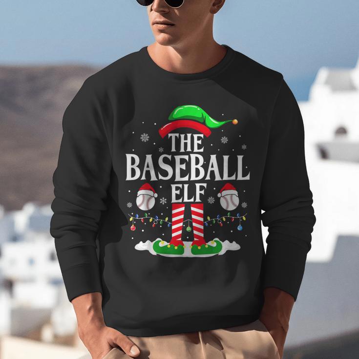 The Baseball Elf Christmas Sport Lovers Xmas Elf Unisex Sweatshirt