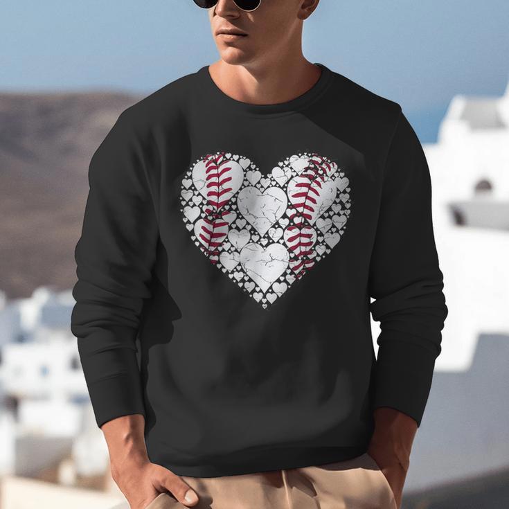 Baseball Heart Love Game Sports Fan Game Day Unisex Sweatshirt