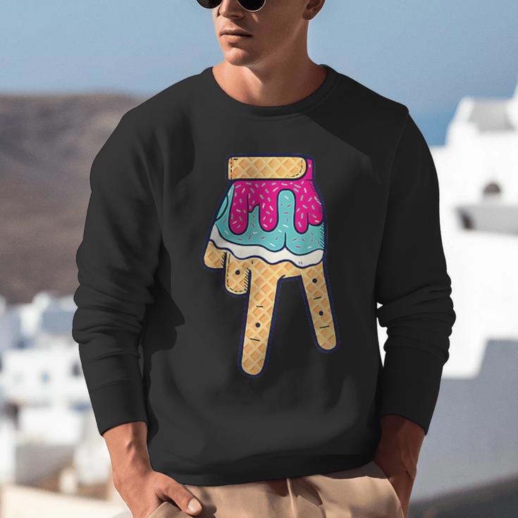 Baseball Ice Cream Drip Home Plate Glove Respect Drip 2 Side Unisex Sweatshirt Baseball Ice Cream Drip Home Plate Glove Respect Drip 2 Side Unisex Sweatshirt