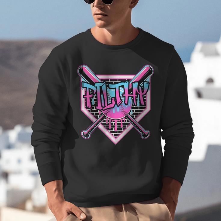 Baseball Ice Cream Drip Pitcher Filthy Unisex Sweatshirt