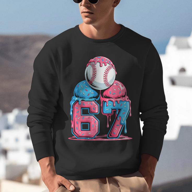 Baseball Ice Cream Drip Six Seven Gen Alpha Meme 67 Unisex Sweatshirt Baseball Ice Cream Drip Six Seven Gen Alpha Meme 67 Unisex Sweatshirt