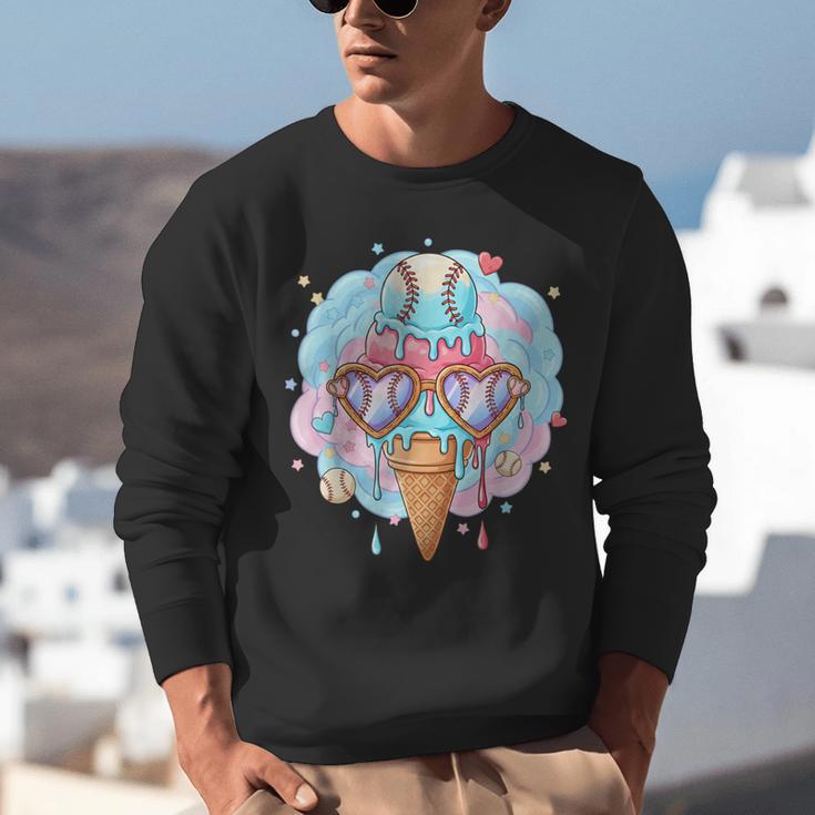 Baseball Ice Cream Heart Sunglasses Youth Boys Valentine Unisex Sweatshirt Baseball Ice Cream Heart Sunglasses Youth Boys Valentine Unisex Sweatshirt