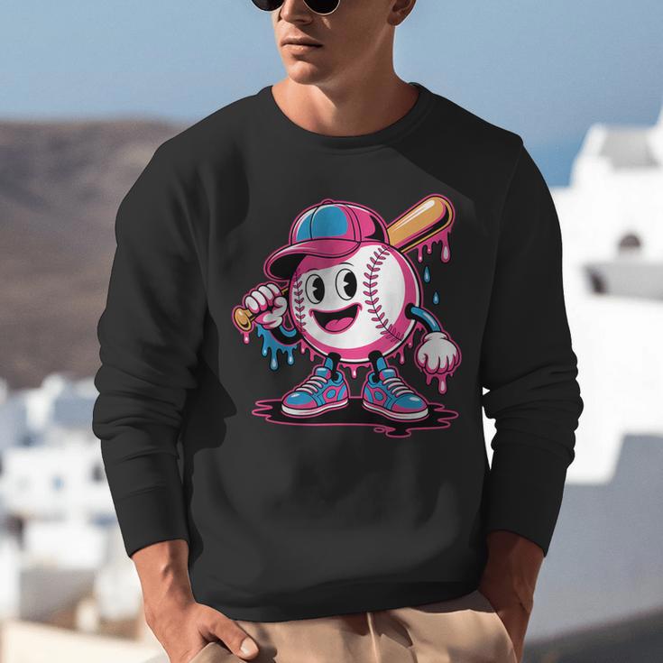 Baseball Ice Cream Shirt Cool Baseball Drip For Boys Unisex Sweatshirt