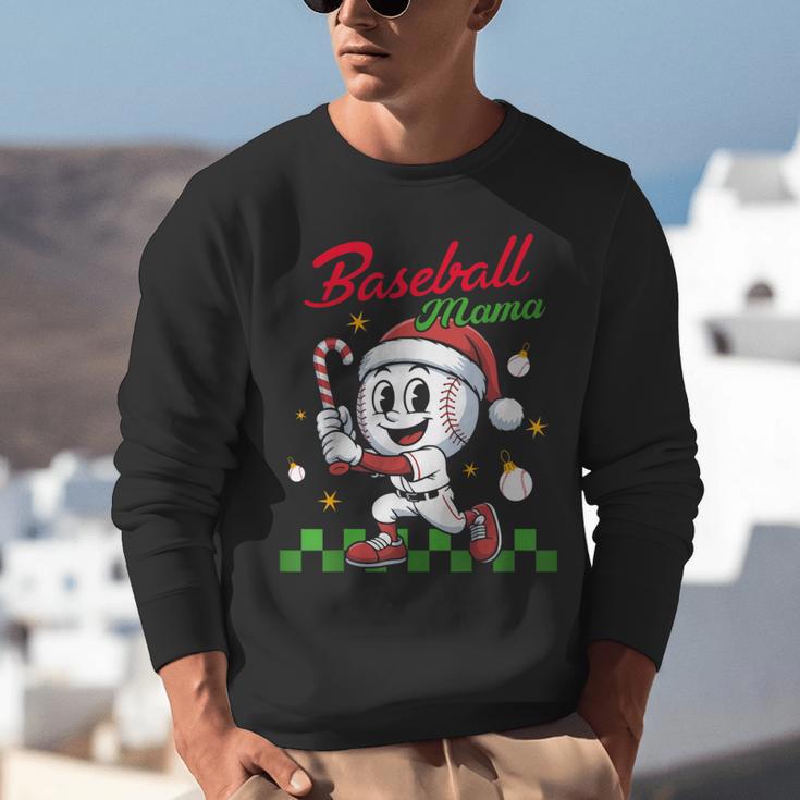 Baseball Mama Christmas Santa Hat Xmas Softball Mom Unisex Sweatshirt Baseball Mama Christmas Santa Hat Xmas Softball Mom Unisex Sweatshirt