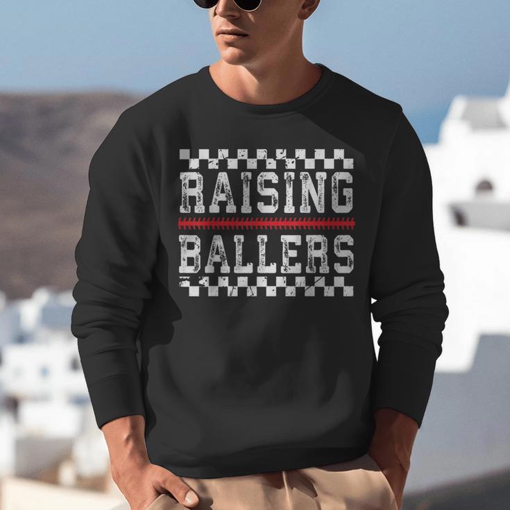 Baseball Player Raising Ballers Game Day Respect The Drip Unisex Sweatshirt