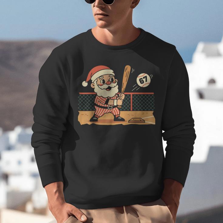 Baseball Santa 67 Christmas Xmas Boys Retro Unisex Sweatshirt Baseball Santa 67 Christmas Xmas Boys Retro Unisex Sweatshirt