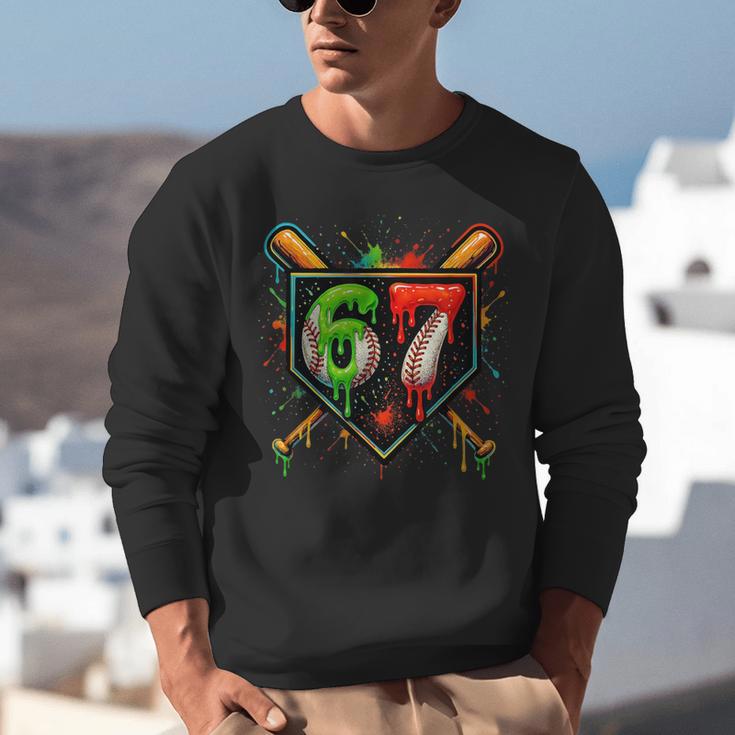 Baseball Six Seven 67 Meme Ice Cream Drip Xmas Women Men Unisex Sweatshirt Baseball Six Seven 67 Meme Ice Cream Drip Xmas Women Men Unisex Sweatshirt