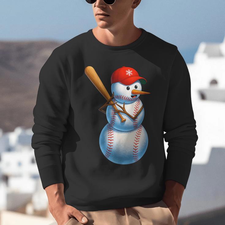 Baseball Snowman Merry Christmas Xmas Pajamas Men Women Kids Unisex Sweatshirt Baseball Snowman Merry Christmas Xmas Pajamas Men Women Kids Unisex Sweatshirt