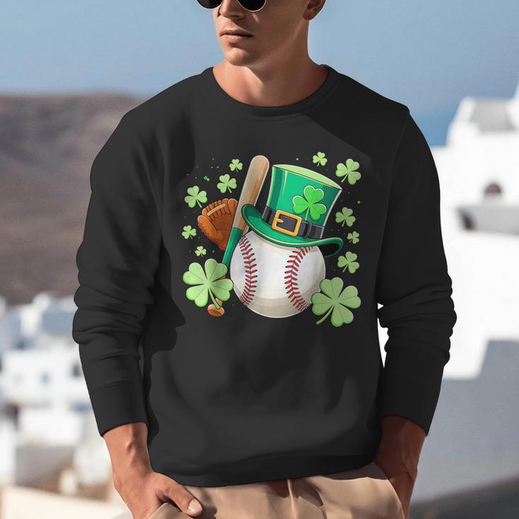 Baseball St Patricks Day Lucky Baseball Player Shamrock Unisex Sweatshirt Baseball St Patricks Day Lucky Baseball Player Shamrock Unisex Sweatshirt