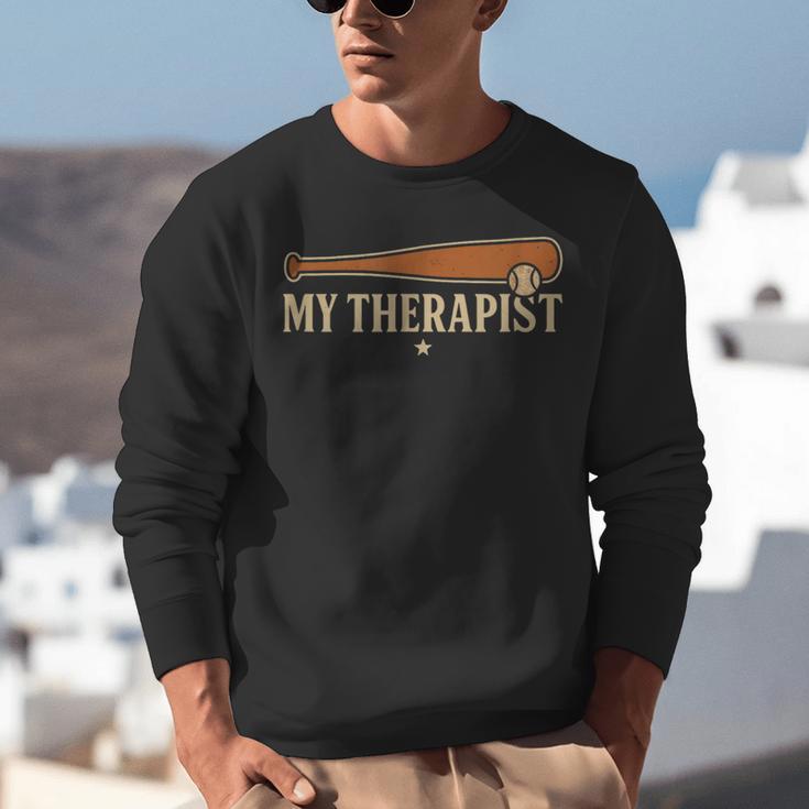 Baseball Tee My Therapist Bat Men Women Kids Unisex Sweatshirt Baseball Tee My Therapist Bat Men Women Kids Unisex Sweatshirt