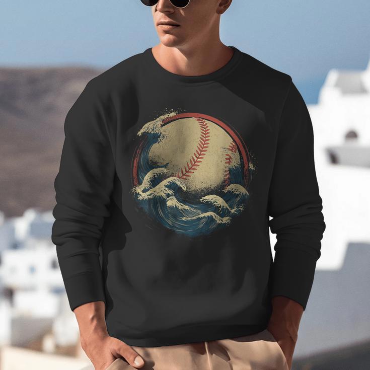 Baseball Waves Ocean Sports Baseball Fans Unisex Sweatshirt Baseball Waves Ocean Sports Baseball Fans Unisex Sweatshirt