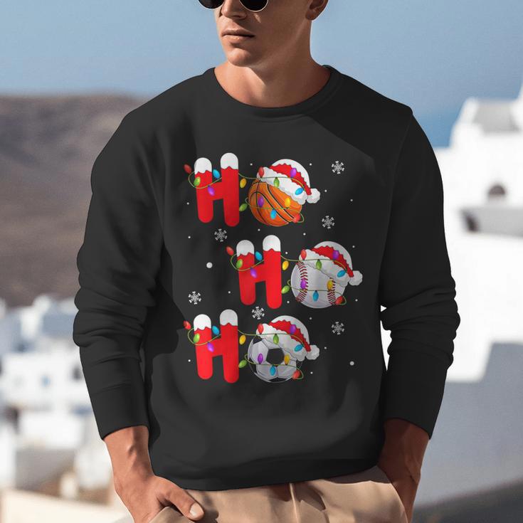 Basketball Baseball Soccer Christmas Ho Ho Ho Santa Xmas Unisex Sweatshirt Basketball Baseball Soccer Christmas Ho Ho Ho Santa Xmas Unisex Sweatshirt