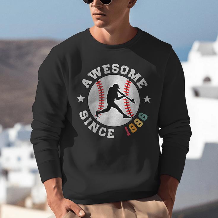 Birthday Baseball Lover 40 Years Old Awesome Since 1986 Unisex Sweatshirt Birthday Baseball Lover 40 Years Old Awesome Since 1986 Unisex Sweatshirt