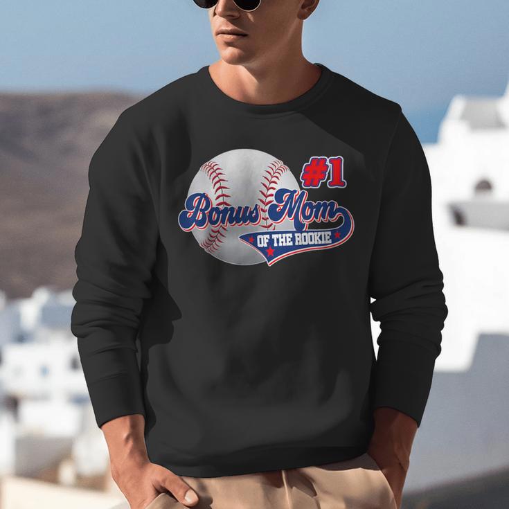 Bonus Mom Rookie Of Year 1st Birthday Baseball Theme Unisex Sweatshirt Bonus Mom Rookie Of Year 1st Birthday Baseball Theme Unisex Sweatshirt