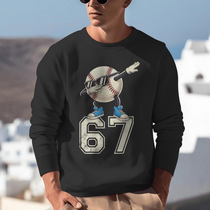 Boys Kids 67 Six Seven Sunglasses Dabbing Baseball Lover Unisex Sweatshirt