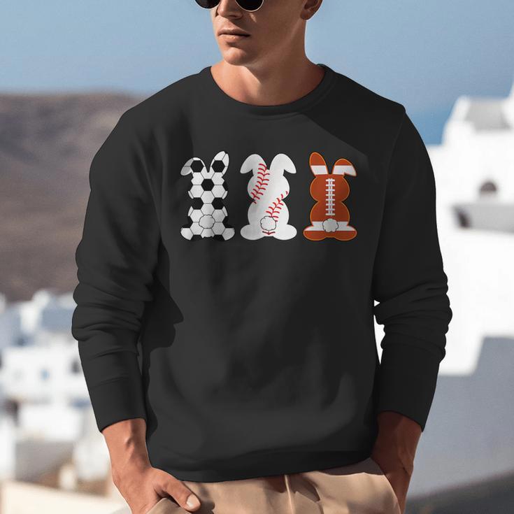 Bunny Football Baseball Sport Easter Day Unisex Sweatshirt