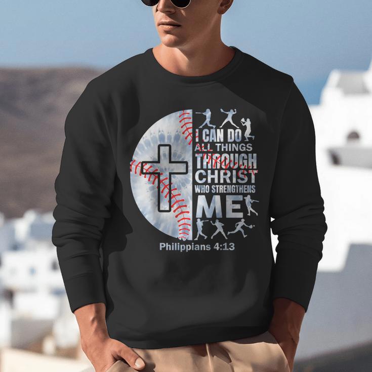 Christian Baseball Men Boy Player Team Religious Philippians Unisex Sweatshirt