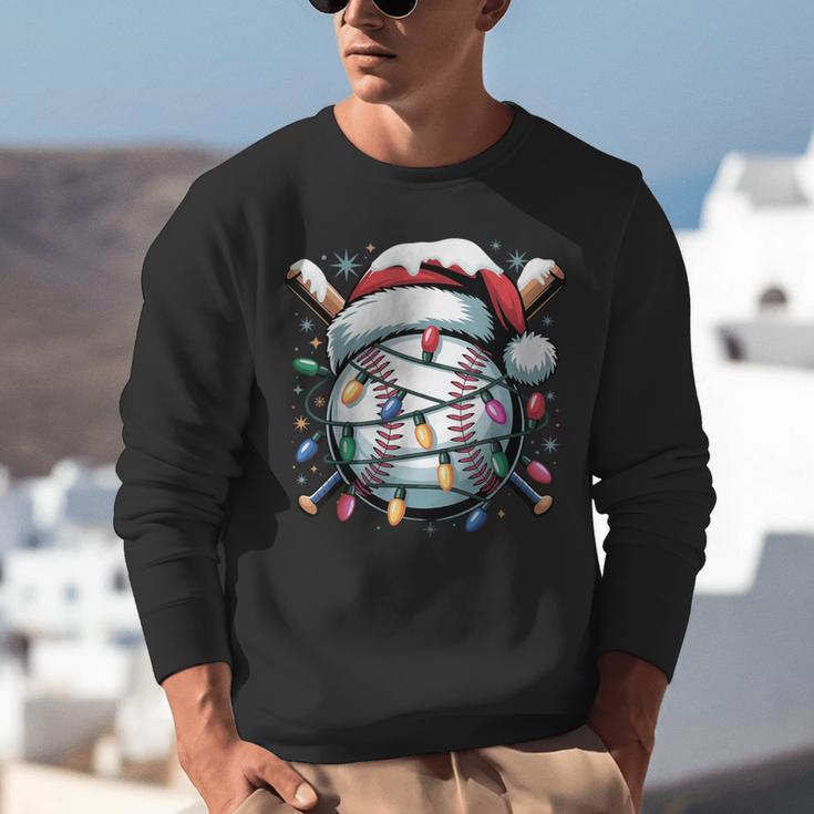 Christmas Baseball Boy Youth Kid Men Santa Hat Xmas Baseball Unisex Sweatshirt Christmas Baseball Boy Youth Kid Men Santa Hat Xmas Baseball Unisex Sweatshirt