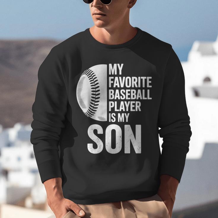 Cute Favorite Baseball Player Is My Son Women Men Unisex Sweatshirt