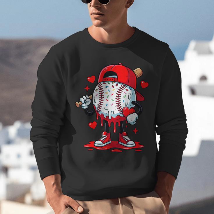 Cute Game Day Baseball Ice Cream Drip Valentine Love XOXO Unisex Sweatshirt Cute Game Day Baseball Ice Cream Drip Valentine Love XOXO Unisex Sweatshirt