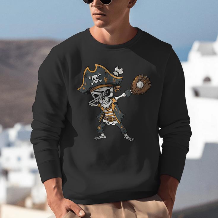 Dabbing Pirate Skeleton Baseball Dab Costume Boys Kids Men Unisex Sweatshirt Dabbing Pirate Skeleton Baseball Dab Costume Boys Kids Men Unisex Sweatshirt