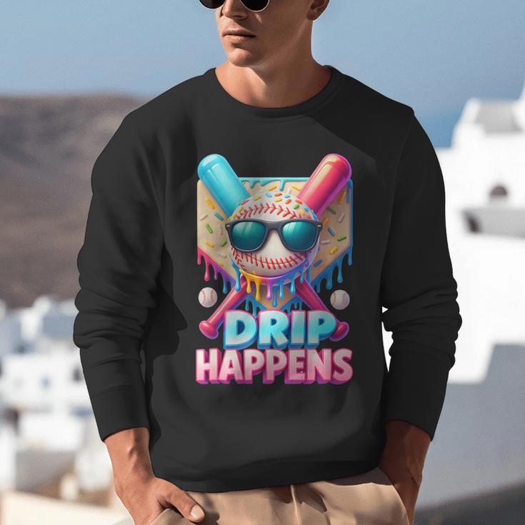 Drip Happens Baseball Ice Cream Bat And Ball With Sunglasses Unisex Sweatshirt Drip Happens Baseball Ice Cream Bat And Ball With Sunglasses Unisex Sweatshirt