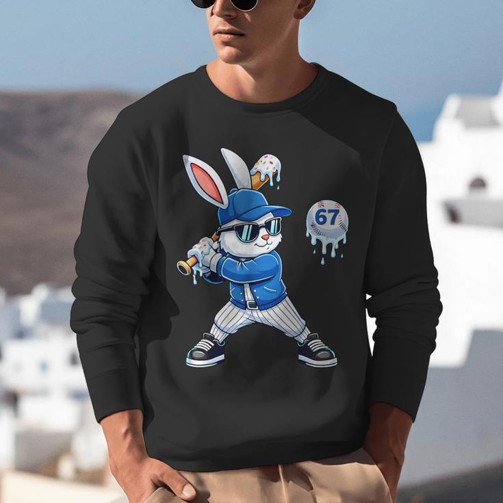 Dripping Drip Baseball Rabbit Bunny Easter Men Boy Kid Unisex Sweatshirt Dripping Drip Baseball Rabbit Bunny Easter Men Boy Kid Unisex Sweatshirt