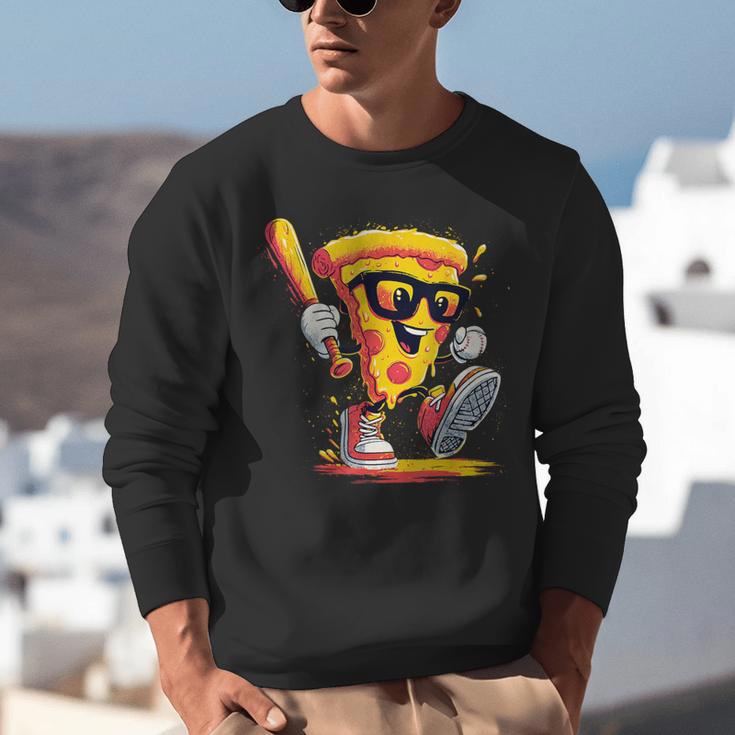 Drippy Pizza Baseball Slice Cartoon Sports Food Unisex Sweatshirt Drippy Pizza Baseball Slice Cartoon Sports Food Unisex Sweatshirt