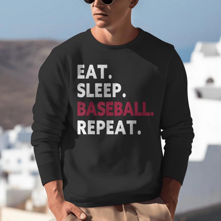 Eat Sleep Baseball Repeat Baseball Player Unisex Sweatshirt Eat Sleep Baseball Repeat Baseball Player Unisex Sweatshirt