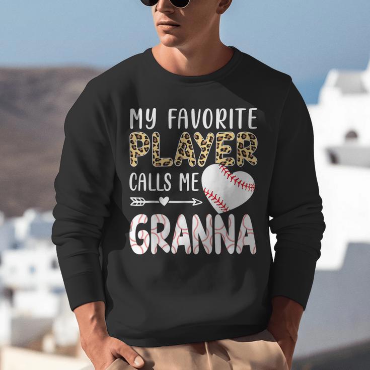 My Favorite Player Calls Me Granna Baseball Leopard Unisex Sweatshirt My Favorite Player Calls Me Granna Baseball Leopard Unisex Sweatshirt