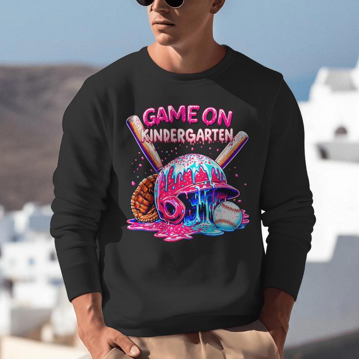 Game Kindergarten Baseball Ice Cream Drip On Back To School Unisex Sweatshirt Game Kindergarten Baseball Ice Cream Drip On Back To School Unisex Sweatshirt