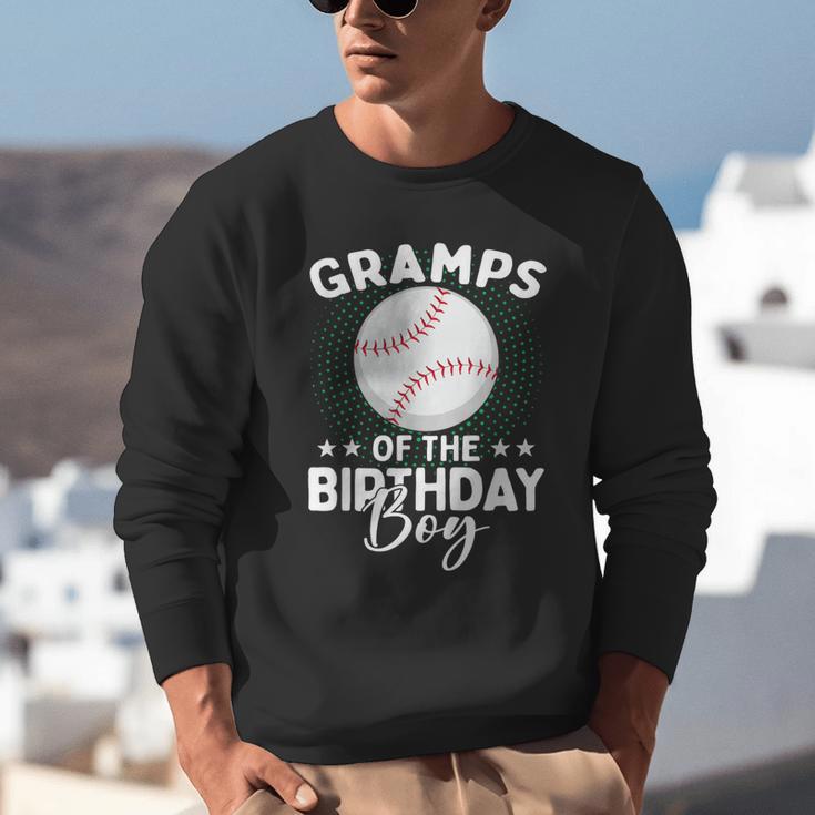 Gramps Of The Birthday Boy Baseball Player Birthday Unisex Sweatshirt