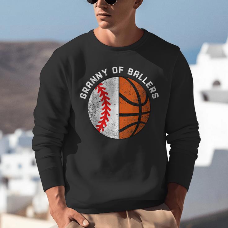 Granny Of Ballers Baseball Basketball Grandma Granny Unisex Sweatshirt