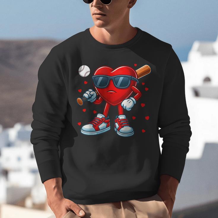 Heart Love Baseball Valentine Outfit Men Boy Unisex Sweatshirt Heart Love Baseball Valentine Outfit Men Boy Unisex Sweatshirt
