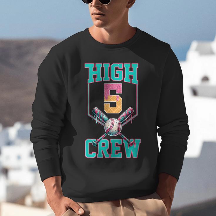 Hi 5 Birthday Party Decorations For Boy Baseball Drip 5th Unisex Sweatshirt Hi 5 Birthday Party Decorations For Boy Baseball Drip 5th Unisex Sweatshirt