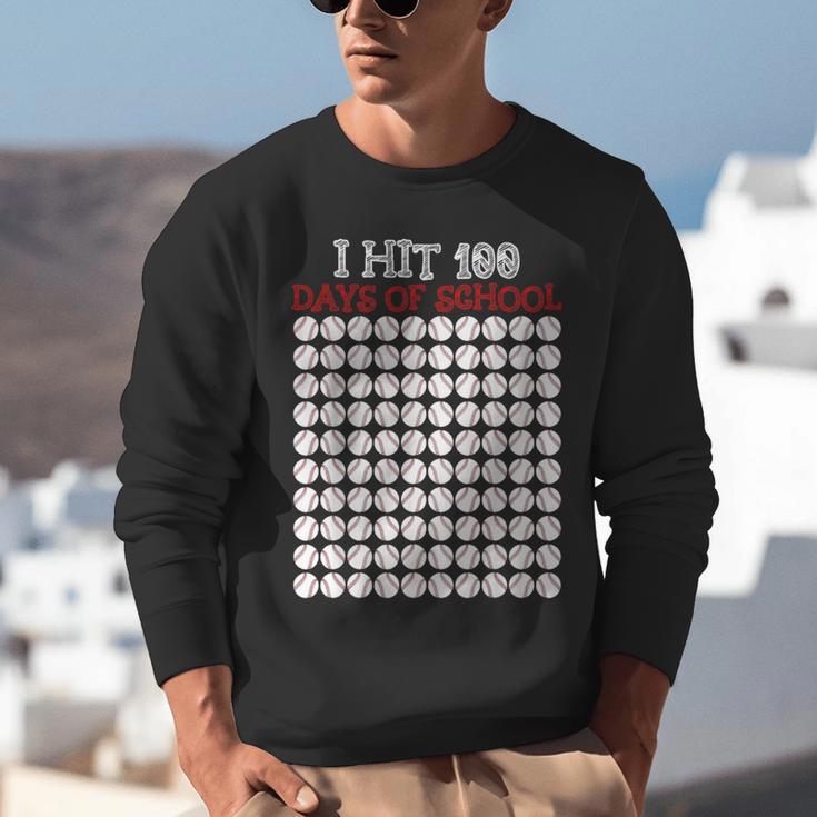 I Hit 100 Days Of School Baseball Lover Teacher Student Unisex Sweatshirt I Hit 100 Days Of School Baseball Lover Teacher Student Unisex Sweatshirt