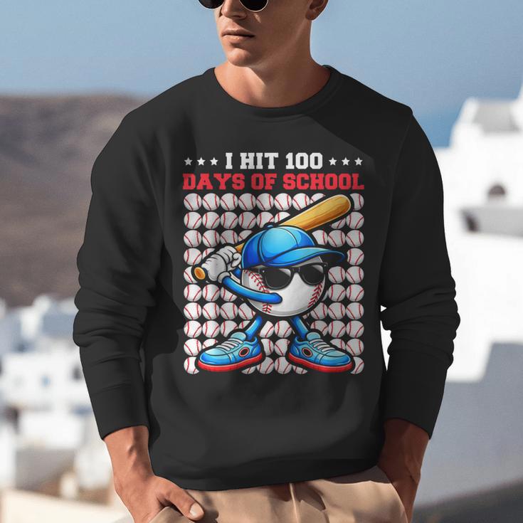 I Hit 100 Days Of School Baseball Player Kids Boys Son Unisex Sweatshirt I Hit 100 Days Of School Baseball Player Kids Boys Son Unisex Sweatshirt