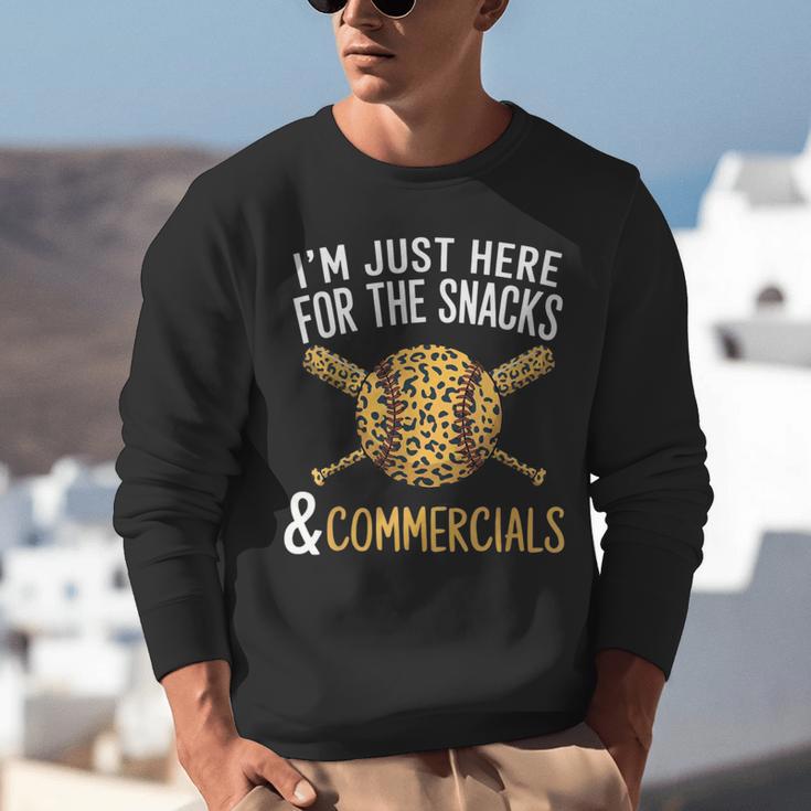 I'm Just Here For The Snacks And Commercials Baseball Unisex Sweatshirt