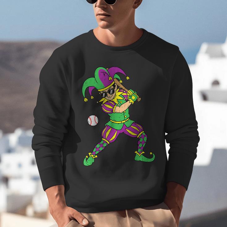 Jester Baseball Mardi Gras Carnival Sport Men Boy Teen Kids Unisex Sweatshirt Jester Baseball Mardi Gras Carnival Sport Men Boy Teen Kids Unisex Sweatshirt