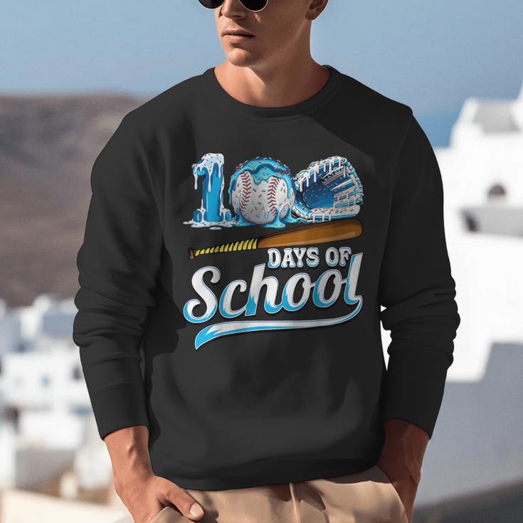 Kid 100 Days Of School Drip Baseball Ice Cream 100th Day Boy Unisex Sweatshirt Kid 100 Days Of School Drip Baseball Ice Cream 100th Day Boy Unisex Sweatshirt