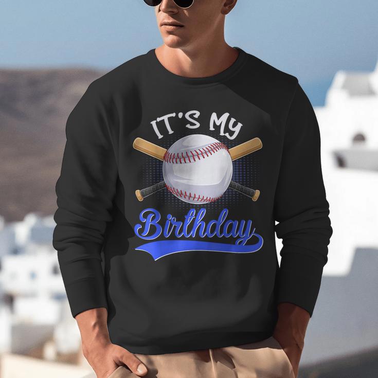 Kids 8th Baseball Birthday Party Boys Sport Fan 8 Years Old Unisex Sweatshirt