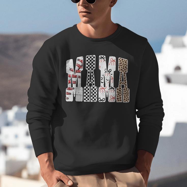 Mama Baseball Season Happy Game Day Trendy Sports Mom Unisex Sweatshirt