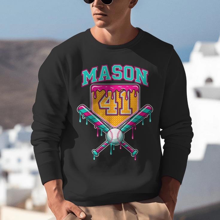 Mason 41 Meme Ice Cream Drip Baseball Birthday Costume Unisex Sweatshirt Mason 41 Meme Ice Cream Drip Baseball Birthday Costume Unisex Sweatshirt