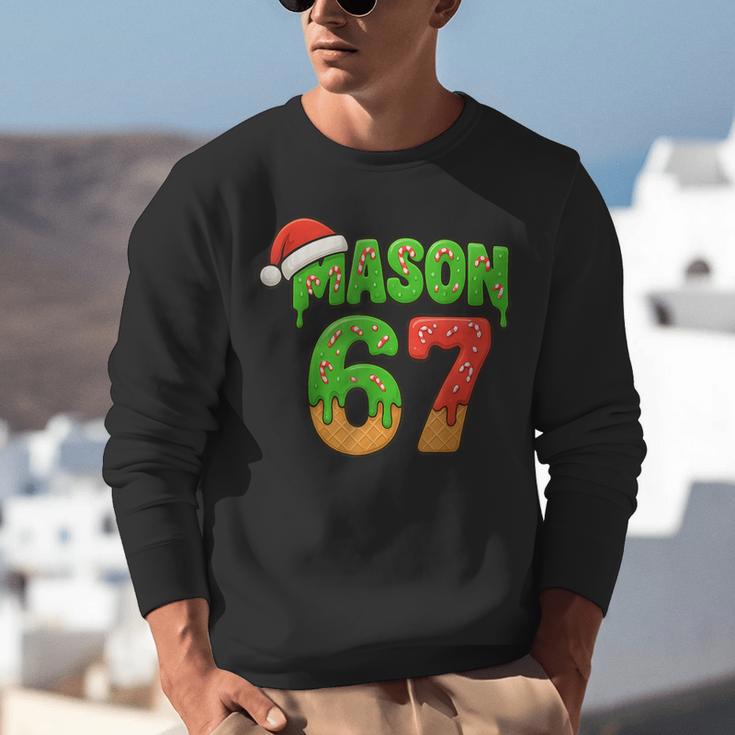 Mason 67 Christmas Ice Cream Drip Meme Six Seven Baseball Unisex Sweatshirt Mason 67 Christmas Ice Cream Drip Meme Six Seven Baseball Unisex Sweatshirt