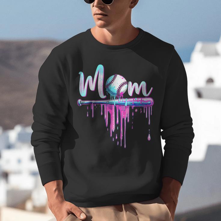 Mom Baseball Ice Cream Drip Birthday Boy Family Unisex Sweatshirt Mom Baseball Ice Cream Drip Birthday Boy Family Unisex Sweatshirt