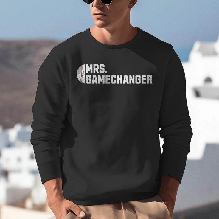 Mrs Gamechanger Baseball Scorekeeper Love Unisex Sweatshirt