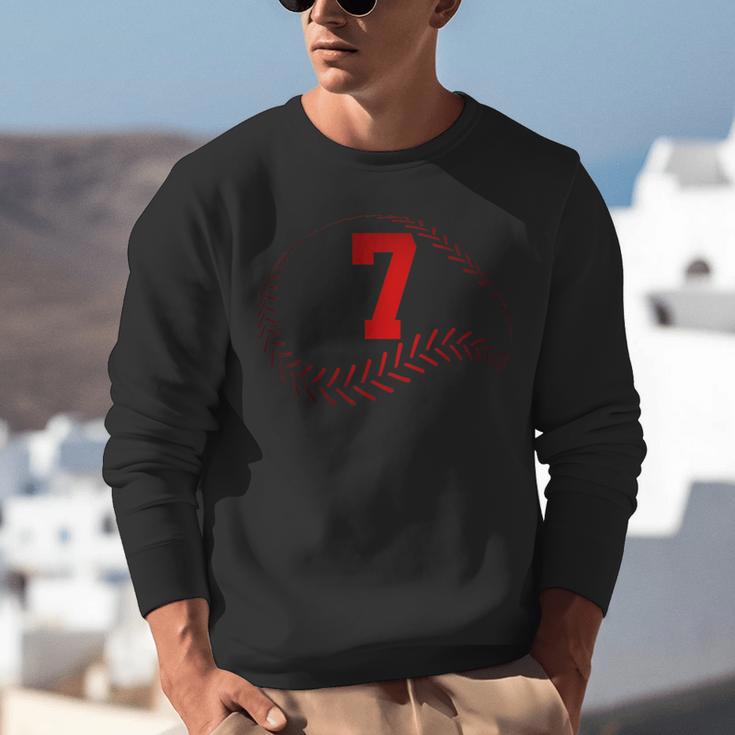 Number 7 Years Baseball 7TH Birthday Unisex Sweatshirt Number 7 Years Baseball 7TH Birthday Unisex Sweatshirt